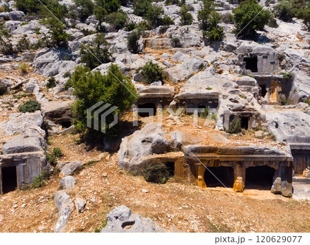 Multiple stone tombs in ancient city of Limyra Multiple stone tombs in ancient city of Limyra 120629077