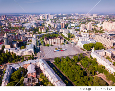 Aerial view of Voronezh overlooking Lenin square Aerial view of Voronezh overlooking Lenin square 120629152