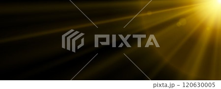 Sun light glare and leak background. Natural light sunburst scene wallpaper for banner, mockup, template, overlay, poster. Bright sunshine light rays and beams on dark surface. Vector Sun light glare and leak background. Natural light sunburst scene wallpaper for banner, mockup, template, overlay, poster. Bright sunshine light rays and beams on dark surface. Vector 120630005