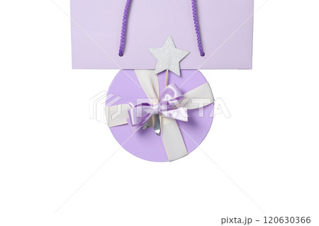 PNG, New Year gift, Christmas gifts isolated on white background. PNG, New Year gift, Christmas gifts isolated on white background. 120630366