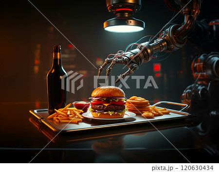 ロボットとハンバーガー ロボットとハンバーガー 120630434