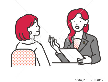 弁護士に相談する人のベクターイラスト 120630479