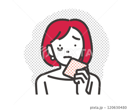 泣いている女性のベクターイラスト 泣いている女性のベクターイラスト 120630480