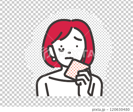 泣いている女性のベクターイラスト 泣いている女性のベクターイラスト 120630480