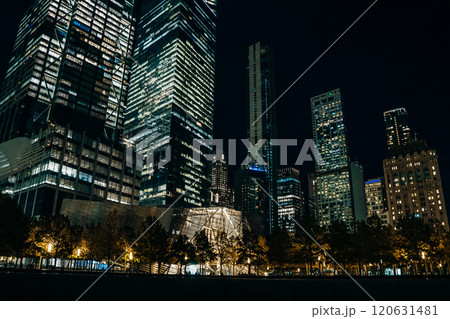 Spectacular shot of skyscrapers in New York. Towering high rise buildings of Manhattan , usa - may 2th 2023 Spectacular shot of skyscrapers in New York. Towering high rise buildings of Manhattan , usa - may 2th 2023 120631481