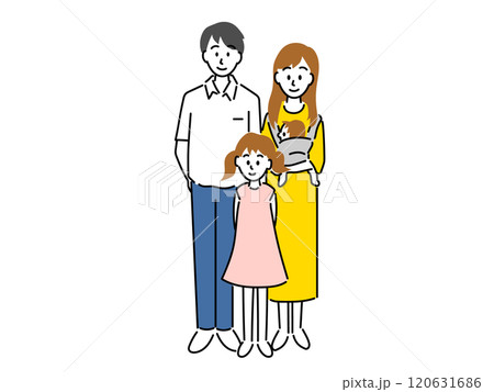 4人家族のイラスト 4人家族のイラスト 120631686