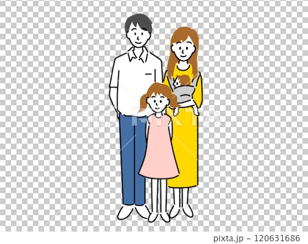 4人家族のイラスト 4人家族のイラスト 120631686