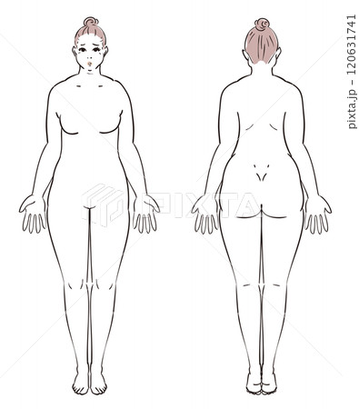 太りすぎている女性のイラスト 太りすぎている女性のイラスト 120631741
