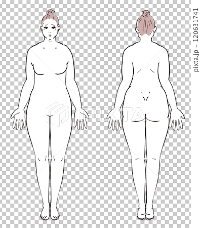 太りすぎている女性のイラスト 太りすぎている女性のイラスト 120631741