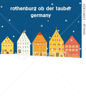 ローテンブルク rothenburg ob der tauber ドイツ germany 雪風景 夜 ローテンブルク rothenburg ob der tauber ドイツ germany 雪風景 夜 120631810