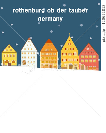 ローテンブルク rothenburg ob der tauber ドイツ germany 雪風景 夜 ローテンブルク rothenburg ob der tauber ドイツ germany 雪風景 夜 120631812