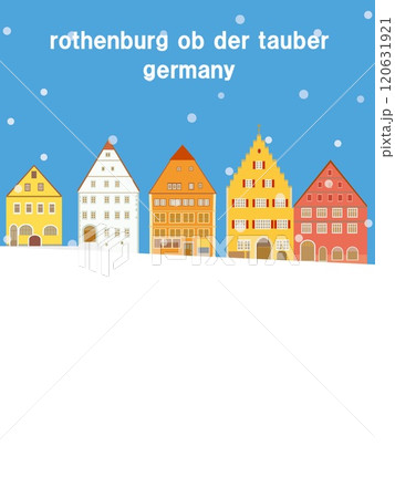 ローテンブルク　rothenburg ob der tauber　ドイツ　germany　雪風景 120631921