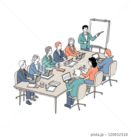 会議をするビジネスマン 会議をするビジネスマン 120632528