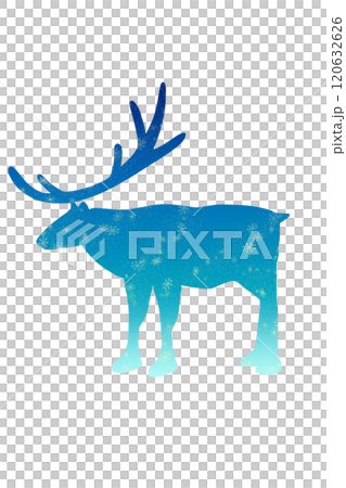 Christmas reindeer gradient silhouette sparkling animal 120632626