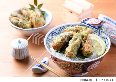 竹輪の磯辺揚げ丼 竹輪の磯辺揚げ丼 120633034