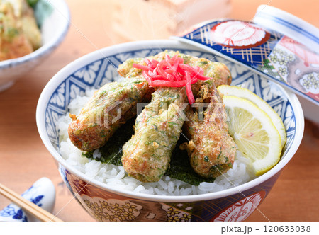 竹輪の磯辺揚げ丼 竹輪の磯辺揚げ丼 120633038