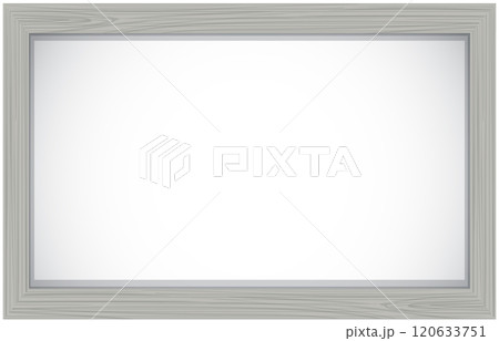 Elegant Wooden Frame with Blank Canvas 120633751