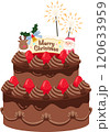 豪華なチョコレートのクリスマスケーキ 120633959