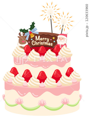 豪華なカラフルなクリスマスケーキ 120633960