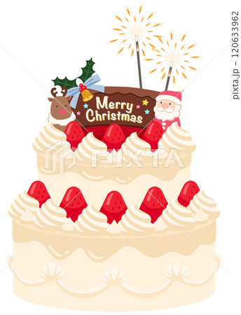 豪華ないちごと生クリームのクリスマスケーキ 120633962