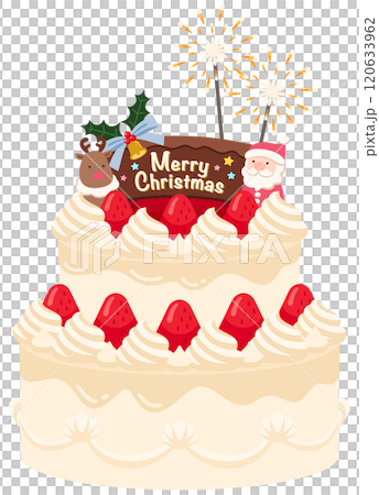 豪華ないちごと生クリームのクリスマスケーキ 120633962