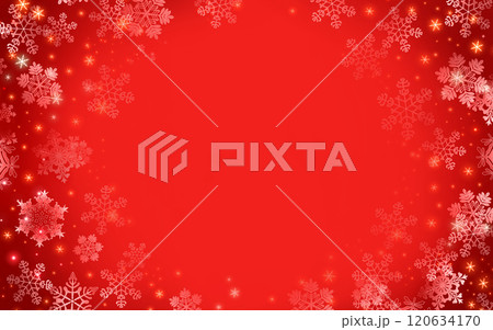 クリスマスフレーム キラキラ雪の結晶 クリスマスフレーム キラキラ雪の結晶 120634170