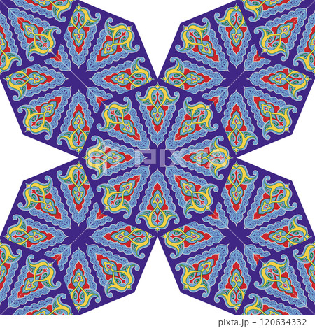 Geometric Seamless Pattern Arabesque. Decorative Asian Folk Seamless Pattern. Ethnic Ornament, Kyrgyz, Kazakhs, Bashkirs, Tatars, Yakut, Mongols Geometric Seamless Pattern Arabesque. Decorative Asian Folk Seamless Pattern. Ethnic Ornament, Kyrgyz, Kazakhs, Bashkirs, Tatars, Yakut, Mongols 120634332