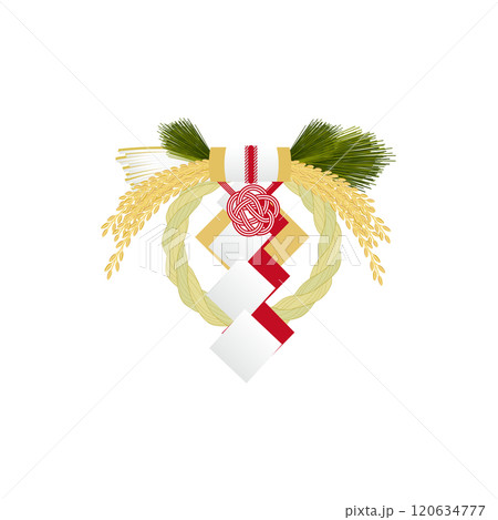 お正月しめ縄飾りのイラスト 120634777