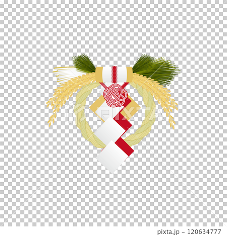 お正月しめ縄飾りのイラスト 120634777