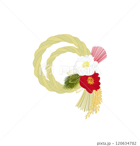 お正月しめ縄飾りのイラスト 120634782