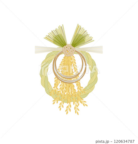 お正月しめ縄飾りのイラスト 120634787