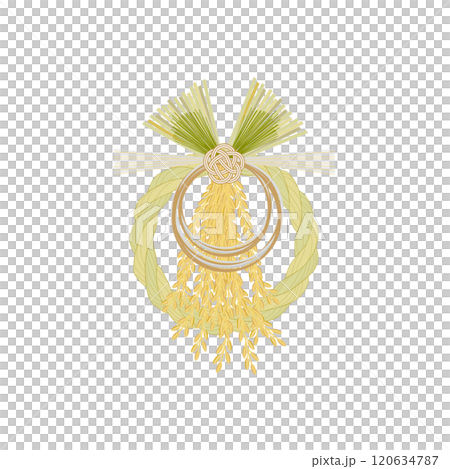 お正月しめ縄飾りのイラスト 120634787