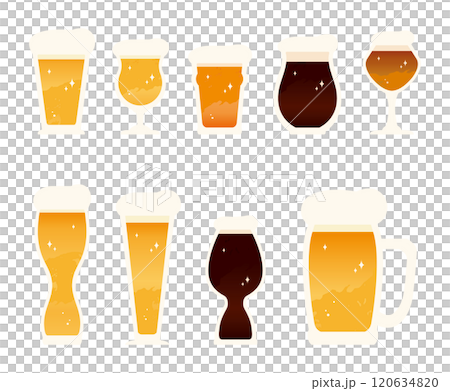 様々な種類のビール 麦酒 ビールグラス 様々な種類のビール 麦酒 ビールグラス 120634820