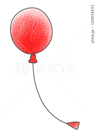ゆるめシンプルな丸い風船 ベタ塗り ゆるめシンプルな丸い風船 ベタ塗り 120634831