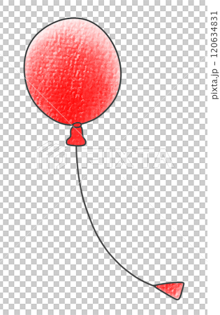ゆるめシンプルな丸い風船 ベタ塗り ゆるめシンプルな丸い風船 ベタ塗り 120634831