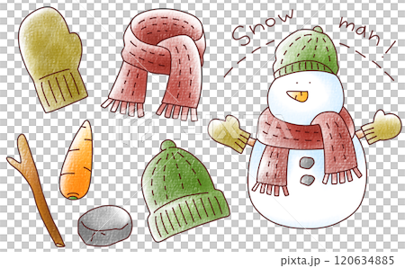 寬鬆簡單的雪人集模擬風格 120634885