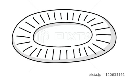 ゆるめシンプル紙皿　ベタ塗り 120635161