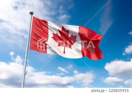 カナダ国旗のイメージ02 カナダ国旗のイメージ02 120635453