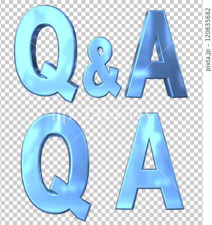 3DCG characters "Q&A sparkling" blue, blue 120635682