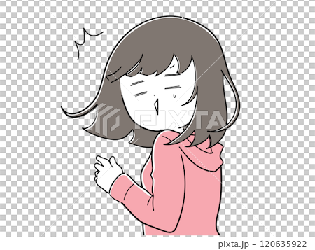 まさかの！？と突然の事に驚く女子 120635922