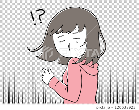 え！まじ！？とびっくりする女子 120635923