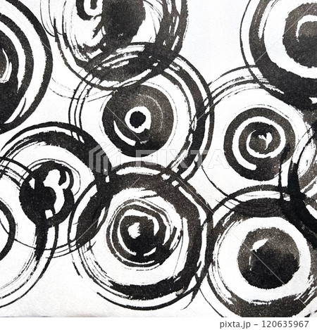 青い水紋、雨の水紋、青い水滴、水の波紋、青の滲み、波紋の水彩画、水彩背景画 120635967