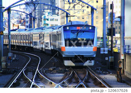 2階建グリーン車が連結♪ 東京駅へ… 中央線・快速電車【233系】 120637026