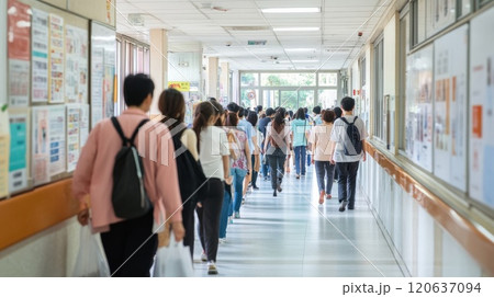 学校の廊下 120637094