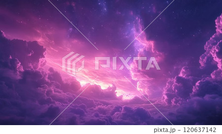紫の怪しい雲 120637142