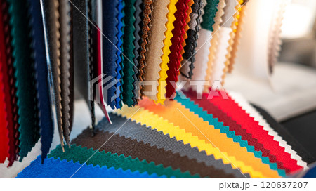 Set of colorful fabric swatch material collection | materials ...