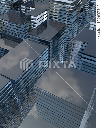 ビル街のイメージ　3Dイラストレーション 120637549