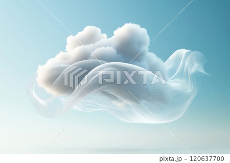 A cloud with a white swirl in the middle 120637700