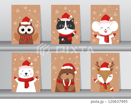 flat with shadow concept and mobile application penguins 120637995