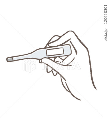 体温計を持つ手 体温計を持つ手 120638301